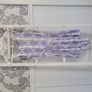 NWOT Women Small Shorts Romper Backless Spaghetti Straps Blue White Soft Light